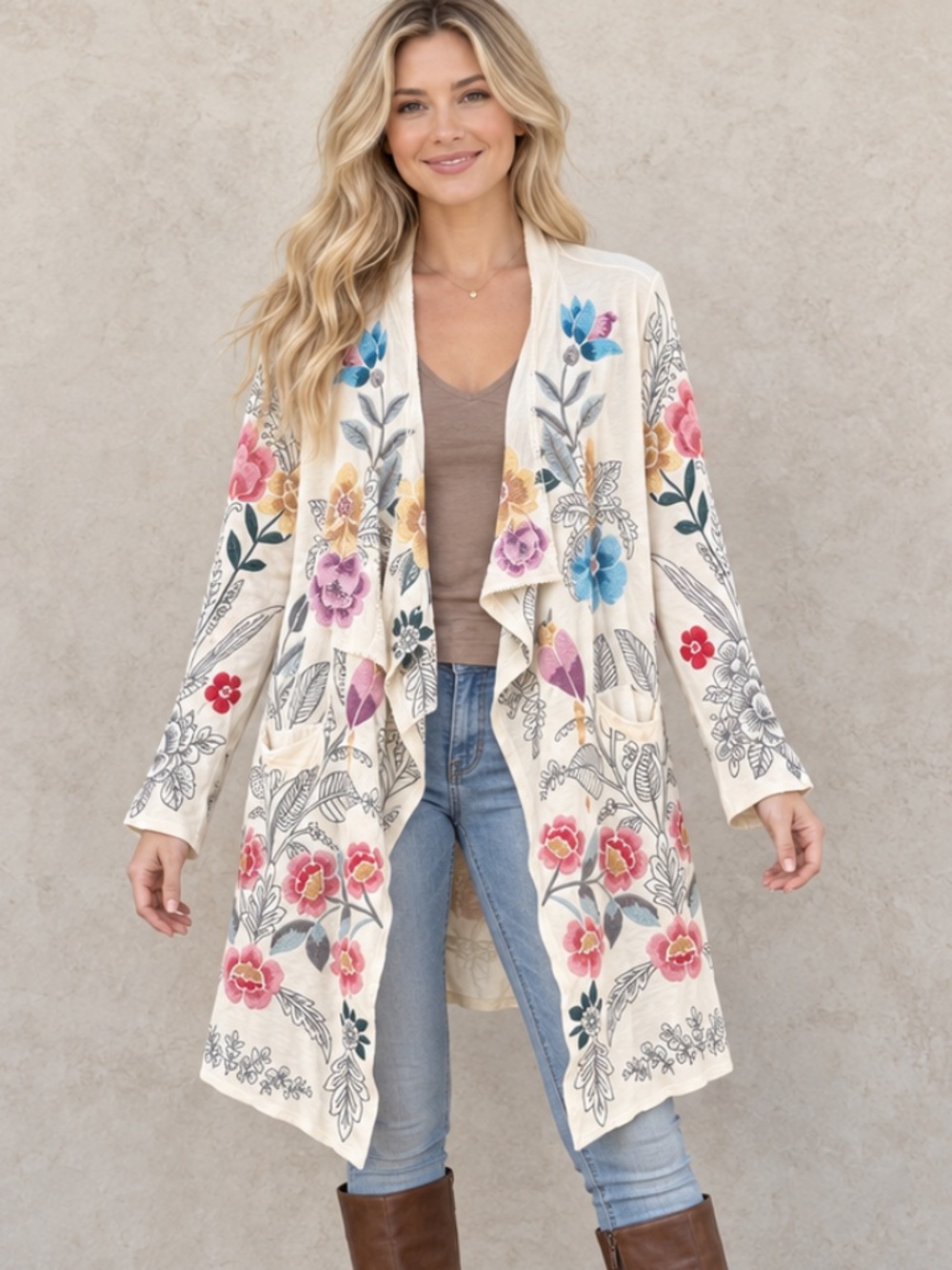 NWT | Johnny Was | Gorgeous Floral Cardigan Sweater Coat | Size Large - Picture 5 of 6